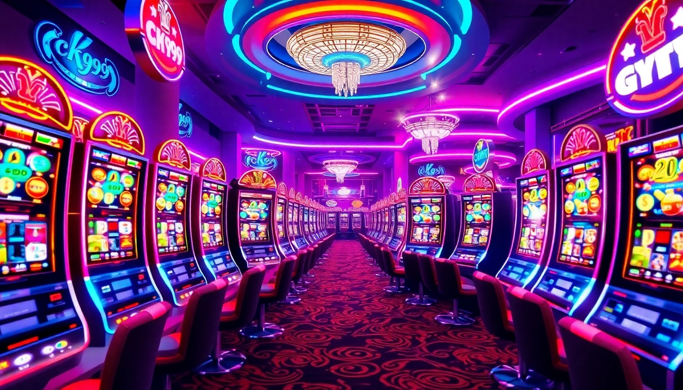 Engaging CK999 game interface with bright slot machine graphics and lively casino atmosphere, inviting players to join.