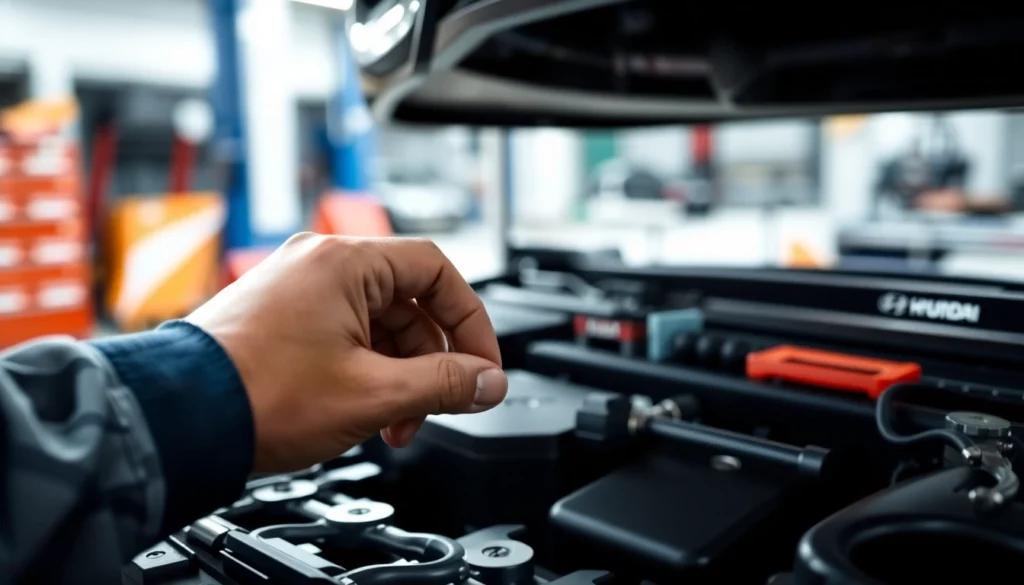 High-quality Hyundai werkzeug displayed in a mechanic's toolbox, highlighting durability and precision for automotive repairs.