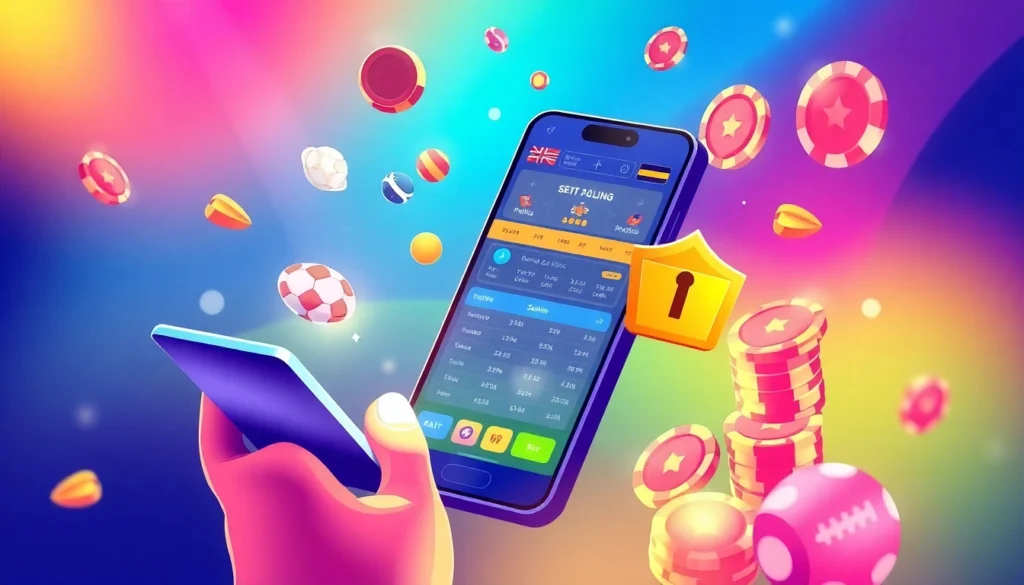 Fairplay online logo on a sleek mobile device screen with sports and casino icons, emphasizing secure online betting in India for user accessibility.