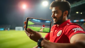 Reddy Anna platform showcasing live sports betting on mobile device with vibrant interface and streaming features for Indian users.