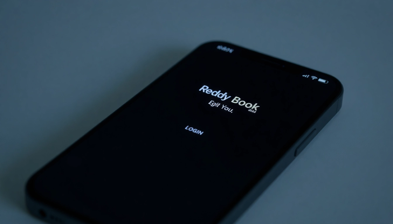 Secure Reddy Book Login screen on mobile device, showcasing user authentication process with easy access features.