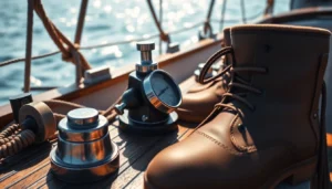 Professional crew handling Boots Versegelung for precise navigation on the water, emphasizing